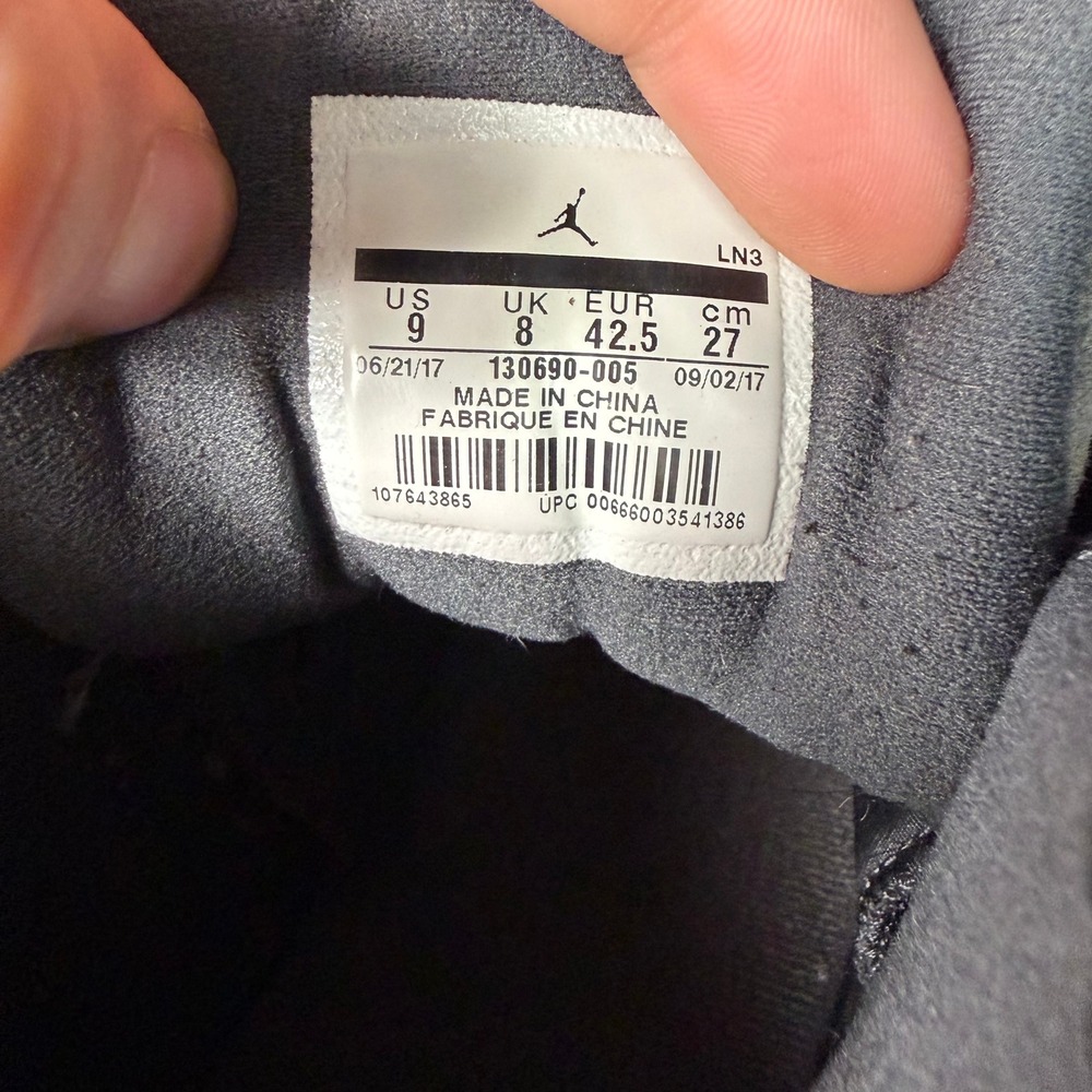 Jordan 12 Retro Dark Grey Wolf Grey Gold Mens Basketball Shoes 130690-005 Size 9 - Picture 9 of 11